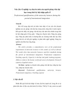 YÊU CẦU VỀ NGHIỆP VỤ CHUYÊN MÔN CỦA NGƯỜI GIẢNG VIÊN ĐẠI HỌC TRONG THỜI KỲ HỘI NHẬP QUỐC TẾ