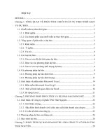 PHÂN TÍCH DỰ BÁO DOANH THU CHO CÔNG TY CỔ PHẦN TNG THÁI NGUYÊN