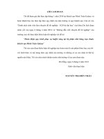 Hoàn thiện quy trình phục vụ buffet sáng tại bộ phận nhà hàng trực thuộc khách sạn minh toàn galaxy 