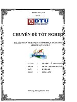 HOÀN THIỆN QUY TRÌNH PHỤC vụ BUỒNG tại KHÁCH sạn ANGLE 