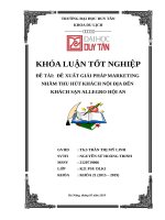 ĐỀ XUẤT GIẢI PHÁP MARKETING NHẰM THU HÚT KHÁCH NỘI ĐỊA ĐẾN KHÁCH SẠN ALLEGRO HỘI AN