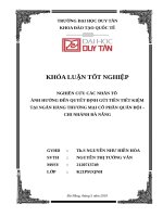 ẢNH HƯỞNG ĐẾN QUYẾT ĐỊNH GỬI TIỀN TIẾT KIỆM TẠI NGÂN HÀNG THƯƠNG MẠI CỔ PHẦN QUÂN ĐỘI – CHI NHÁNH ĐÀ NẴNG