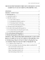 MỘT số GIẢI PHÁP NHẰM HOÀN THIỆN CHẤT LƯỢNG DỊCH vụ vận tải tại hợp tác xã vận tải và DỊCH vụ TỔNG hợp hòa VANG 