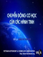 Bài giảng thiên văn học: 08 Chuyển động cơ học cua các hành tinh