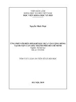Ứng phó với biến đổi khí hậu dựa vào cộng đồng tại huyện cần giờ, thành phố hồ chí minh tt
