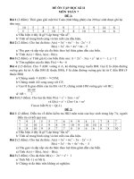 ĐỀ ôn tập học kì II TOÁN 7 