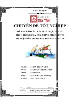 BÁO CÁO KẾT QUẢ THỰC TẬP VÀ THỰC TRẠNG CỦA QUY TRÌNH PHỤC VỤ TẠI BỘ PHẬN BÀN THUỘC GOLDEN SEA 3 HOTEL