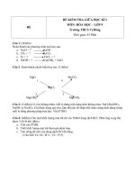 Đề kiểm tra giữa học kì 1 môn Hóa học lớp 9