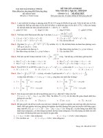 ĐỀ THI GIỮA KÌ Giải tích 2
