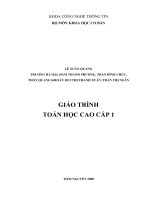 GIÁO TRÌNH TOÁN HỌC CAO CẤP 1