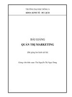 BÀI GIẢNG QUẢN TRỊ MARKETING