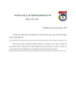 NGÔN NGỮ LẬP TRÌNH FORTRAN 90