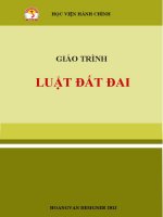 GIÁO TRÌNH LUẬT ĐẤT ĐAI