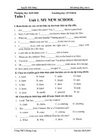 Giáo án ôn tập cuối tuần Anh 6 kì 1