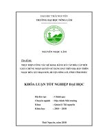 Thực hiện công tác kê khai, đăng ký cấp đổi, cấp mới giấy chứng nhận quyền sử dụng đất trên địa bàn thôn ngọc đèn, xã nhạo sơn, huyện sông lô, tỉnh vĩnh phúc 