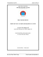 LUẬN VĂN THẠC SĨ CHUYÊN NGÀNH: KỸ THUẬT ĐIỆN TỬ THIẾT KẾT MÁY TỰ ĐỘNG ĐO ĐỘ KIỀM CỦA NƯỚC