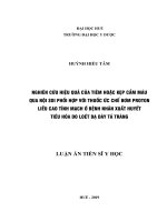 NGHIÊN CỨU HIỆU QUẢ CỦA TIÊM HOẶC KẸP CẦM MÁU QUA NỘI SOI PHỐI HỢP VỚI THUỐC ỨC CHẾ BƠM PROTON LIỀU CAO TĨNH MẠCH Ở BỆNH NHÂN XUẤT HUYẾT TIÊU HÓA DO LOÉT DẠ DÀY TÁ TRÀNG