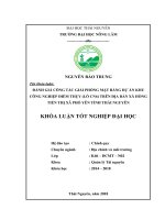 Đánh giá công tác bồi thường giải phóng mặt bằng dự án khu công nghiệp điểm thụy (lô CN6) trên địa bàn xã hồng tiến, thị xã phổ yên 