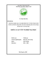 Đánh giá hiệu quả các biện pháp xử lý chất thải chăn nuôi tại trang trại ông nguyễn thanh lịch, ba vì –thành phố hà nội 