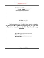 BÀI THU HOẠCH CHUYÊN đề năm 2019   học tập tư TƯỞNG PHONG CÁCH hồ CHÍ MINH 2019 