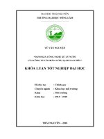 Đánh giá công nghệ xử lý nước của công ty cổ phần nước sạch lai châu 