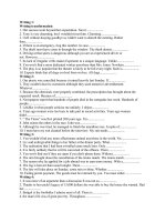 Đề thi viết lại câu sao cho nghĩa không đổi trong Tiếng Anh