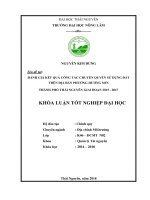 Đánh giá kết quả công tác chuyển quyền sử dụng đất trên địa bàn phường hương sơn   thành phố thái nguyên giai đoạn 2015 2017 