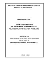 Một số đóng góp vào lý thuyết các bài toán tối ưu đa diện suy rộng 