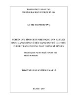 Nghiên cứu tính chất nhiệt động của vật liệu oxit, màng mỏng và siêu mạng oxit có cấu trúc fluorit bằng phương pháp thống kê mômen  tt 