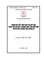 Đánh giá kết quả điều trị bổ trợ phác đồ FOLFOX4 trong ung thư biểu mô tuyến đại tràng giai đoạn III
