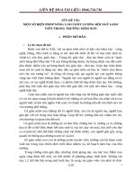 Một số biện pháp bồi dưỡng nâng cao chất lượng đội ngũ giáo viên trong trường mầm non 