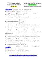 15 đề thi vào 10  năm 2020