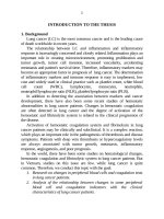 Nghiên cứu sự thay đổi một số chỉ số huyết học ở bệnh nhân ung thư phổi nguyên phát tt tiếng anh 