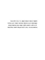 NGUYÊN tắc và  BIỆN PHÁP  PHÁT TRIỂN NĂNG lực THỰC HÀNH  PHÁP LUẬT CHO học SINH TRONG dạy học môn GDCD  lớp 12 ở TRƯỜNG THPT PHẠM NGŨ lão,  TP hải PHÒNG