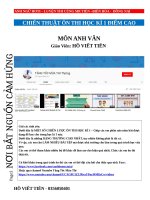 ĐỂ được điểm CAO ANH văn học kì 1