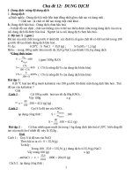 Chuyên đề: Toan ve dung dich