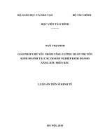 GIẢI PHÁP CHỦ yếu NHẰM TĂNG CƯỜNG QUẢN TRỊ vốn KINH DOANH tại các DOANH NGHIỆP KINH DOANH XĂNG dầu MIỀN bắc