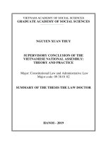 Kết luận giám sát của quốc hội việt nam  lý luận và thực tiễn tt tiếng anh 