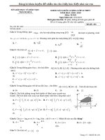 đề thi thử THPTQG môn TOÁN sở THANH hóa