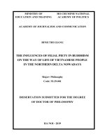 Ảnh hưởng của đạo hiếu trong phật giáo đến lối sống người việt ở đồng bằng bắc bộ hiện nay tt tiếng anh 