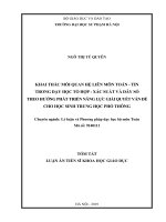 Khai thác mối quan hệ liên môn toán   tin trong dạy học tổ hợp   xác suất và dãy số theo hướng phát triển năng lực giải quyết vấn đề cho học sinh trung học phổ thông tt 