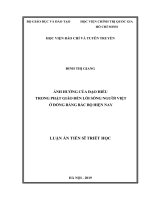 Ảnh hưởng của đạo hiếu trong phật giáo đến lối sống người việt ở đồng bằng bắc bộ hiện nay