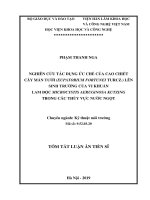 Nghiên cứu tác dụng ức chế của cao chiết cây mần tưới (eupatorium fortunei turcz ) lên sinh trưởng của vi khuẩn lam độc microcystis aeruginosa kutzing trong các thủy vực nước ngọt tt 