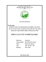 Đánh giá công tác bồi thường giải phóng mặt bằng dự án cải tạo, nâng cấp quốc lộ 18a uông bí   bắc ninh, đoạn qua địa bàn thị xã đông triều, tỉnh quảng ninh 