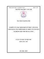 NGHIÊN cứu đặc điểm DỊCH tễ học lâm SÀNG VIÊM MÀNG não NHIỄM KHUẨN THEO căn NGUYÊN tại BỆNH VIỆN NHI TRUNG ƯƠNG 