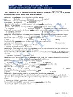 ĐỒNG NGHĨA TRÁI NGHĨA 12 kì 1