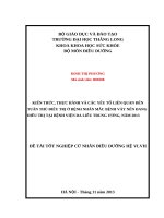 KIẾN THỨC, THỰC HÀNH và các yếu tố LIÊN QUAN đến TUÂN THỦ điểu TRỊ ở BỆNH NHÂN mắc BỆNH vảy nến ĐANG điều TRỊ tại BỆNH VIỆN DA LIỄU TRUNG ƯƠNG, năm 2013 