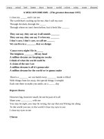 Lời bài hát tiếng anh dạng nghe nhạc và điền từ. Dùng cho phát triển kỹ năng Listening