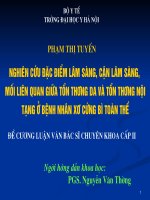 NGHIÊN cứu đặc điểm lâm SÀNG, cận lâm SÀNG, mối LIÊN QUAN GIỮA tổn THƯƠNG DA và tổn THƯƠNG nội TẠNG ở BỆNH NHÂN xơ CỨNG bì TOÀN THỂ 