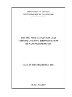 Dạy học nghề Cắt gọt kim loại trình độ cao đẳng theo tiêu chuẩn kỹ năng nghề quốc gia